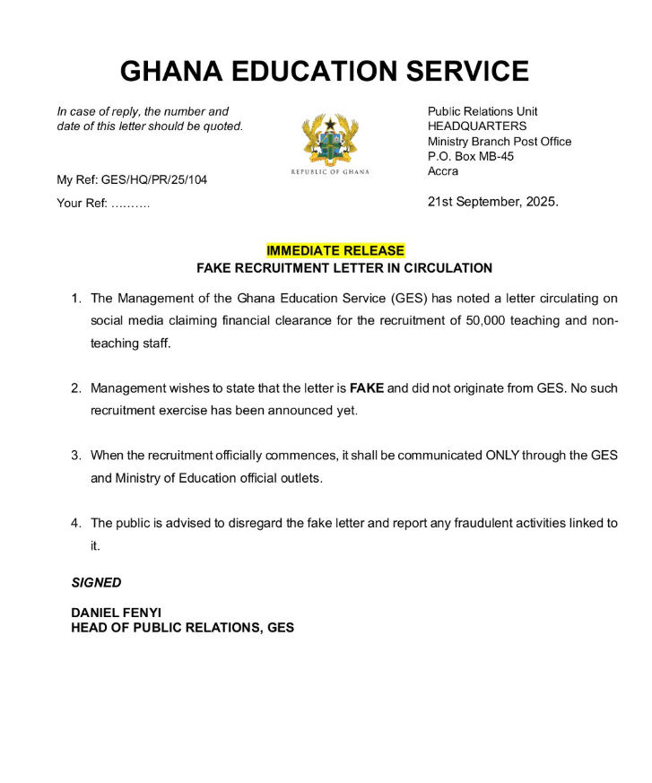 GES statement