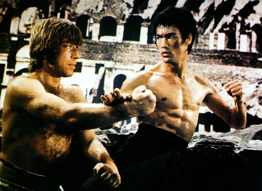 Chuck Norris, Bruce Lee in "Way of the Dragon" in 1972. Concord/Golden Harvest/Kobal/Shutterstock Chuck Norris, Bruce Lee in "Way of the Dragon" in 1972. Concord/Golden Harvest/Kobal/Shutterstock