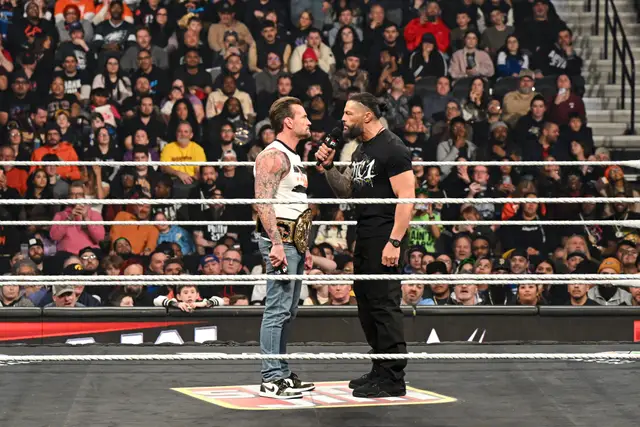 Roman Reigns and CM Punk look set to meet in the WrestleMania 42 main event. Image: Getty