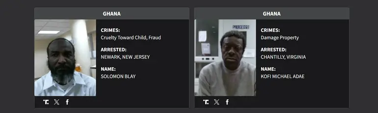 Ghanaians on US 'worst of the worst' crime list facing deportation