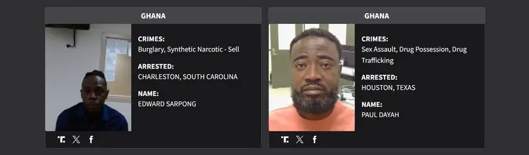 Ghanaians on US 'worst of the worst' crime list facing deportation