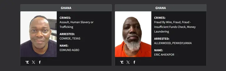 Ghanaians on US 'worst of the worst' crime list facing deportation