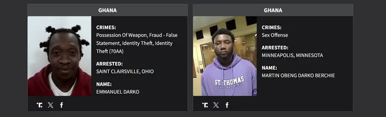 Ghanaians on US 'worst of the worst' crime list facing deportation