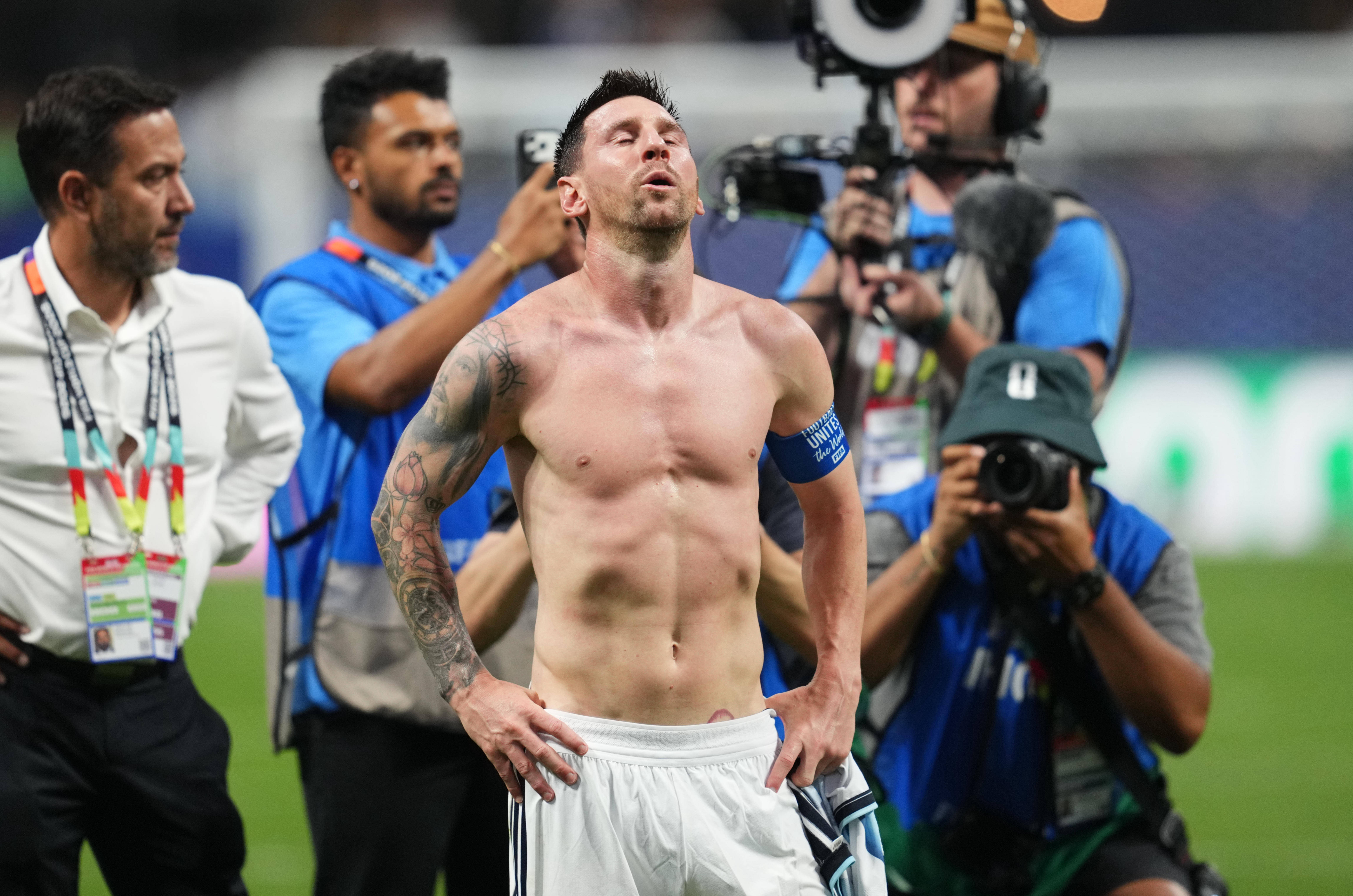 Lionel Andres Messi (Argentina) with post game celebration during Argentina and Egypt, Round of 16 FIFA World Cup | Photo via IMAGO Lionel Andres Messi (Argentina) with post game celebration during Argentina and Egypt, Round of 16 FIFA World Cup | Photo via IMAGO